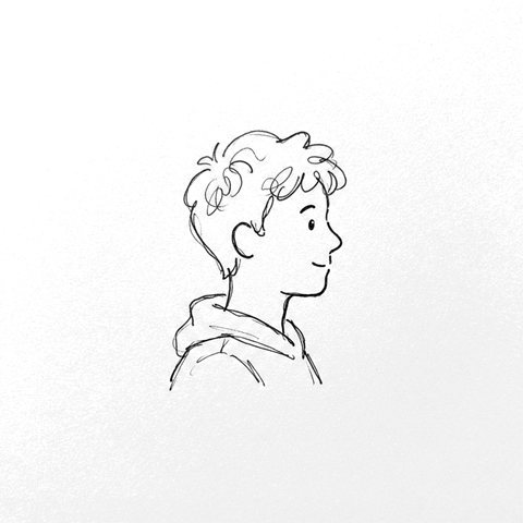 Lindo icono de garabato dibujado a mano, bolígrafo negro de un icono de usuario de perfil de persona, PNG con fondo transparente