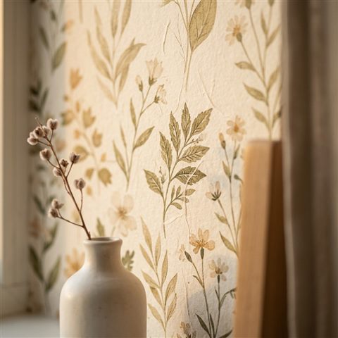 Photorealistic photo of aesthetic wallpaper scene, close-up detail with shallow depth of field, warm golden light, calm mood, 1:1 aspect ratio