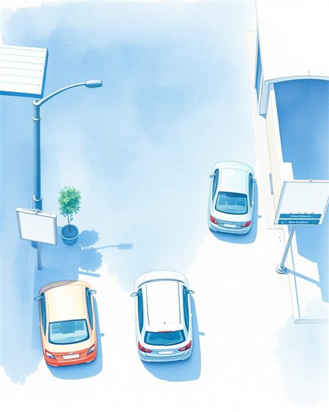 Watercolor illustration of Soft pastel watercolor washes blending gently on textured paper., high-angle view from above, cool blue tones, quiet atmosphere, 4:5 aspect ratio